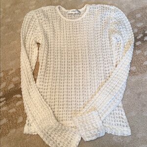 Frame Denim Textured Cream Top